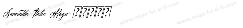 Samantha Italic Regu字体转换